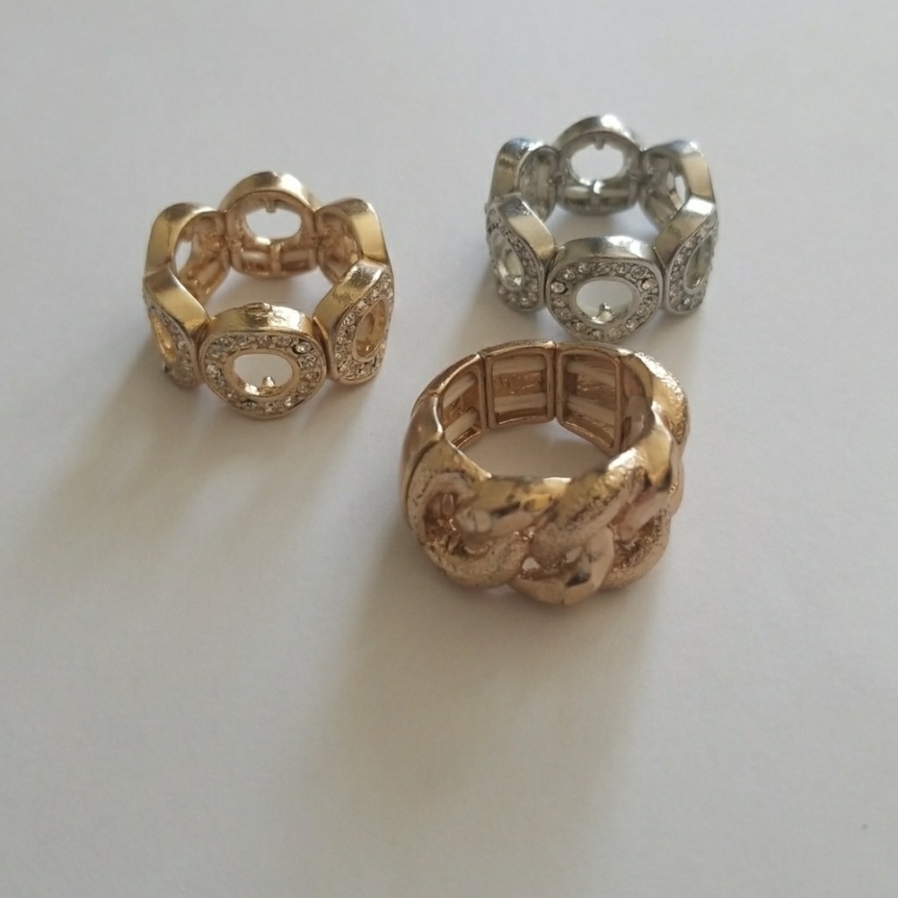 NEW Set of 3 Stretchy Rings